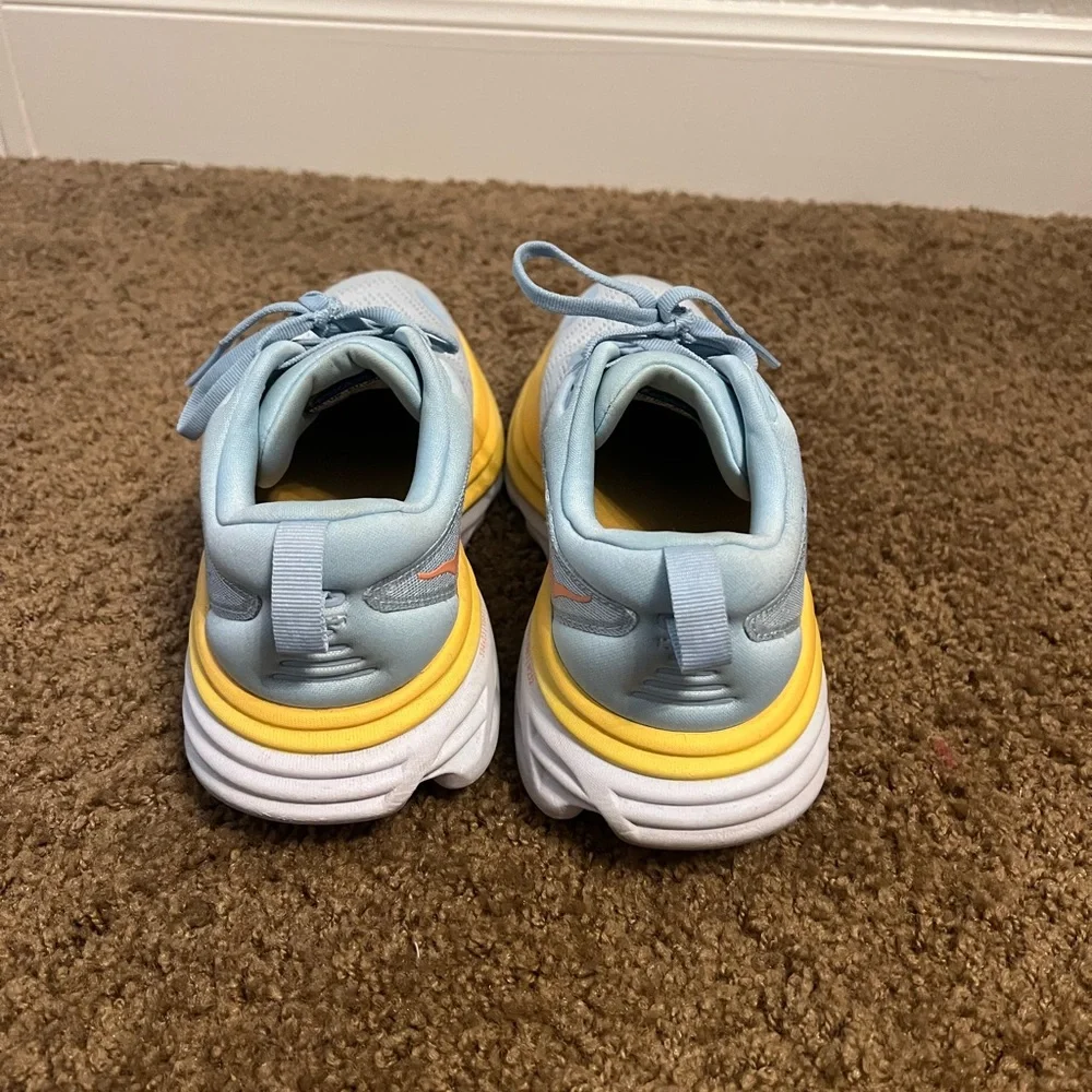 Hoka Athletic Shoes in Light Blue and Yellow - Picture 3 of 4